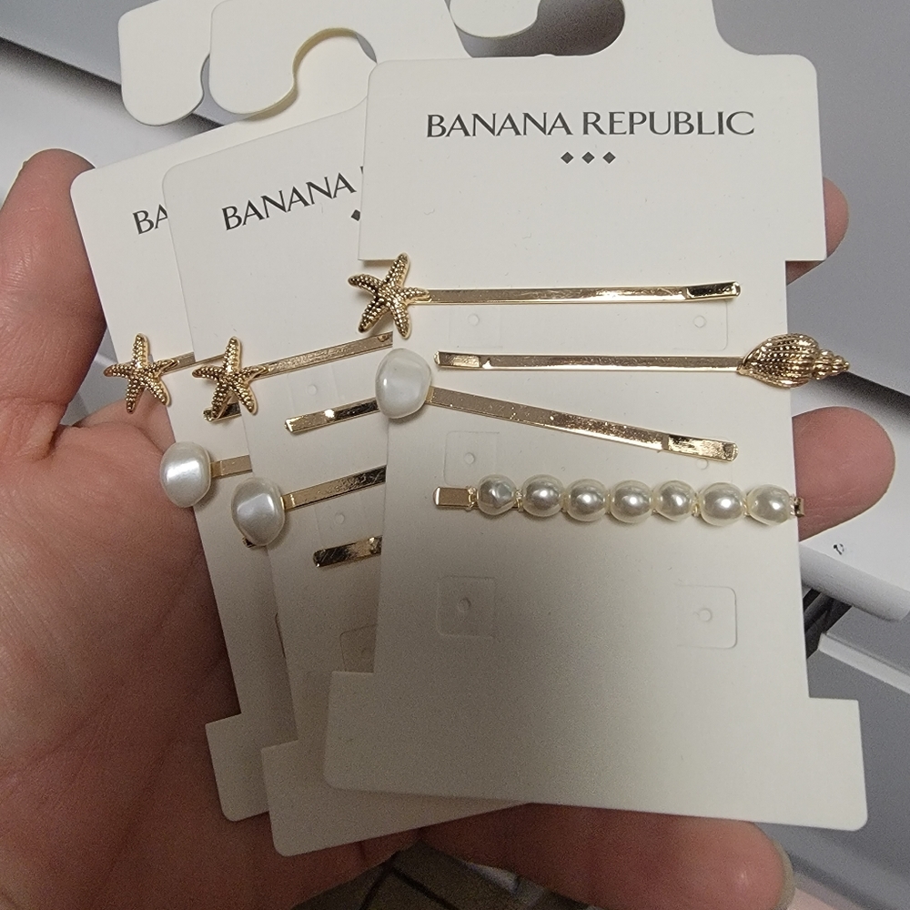 Banana Republic hair clips Ocean shells 1 pack per purchase